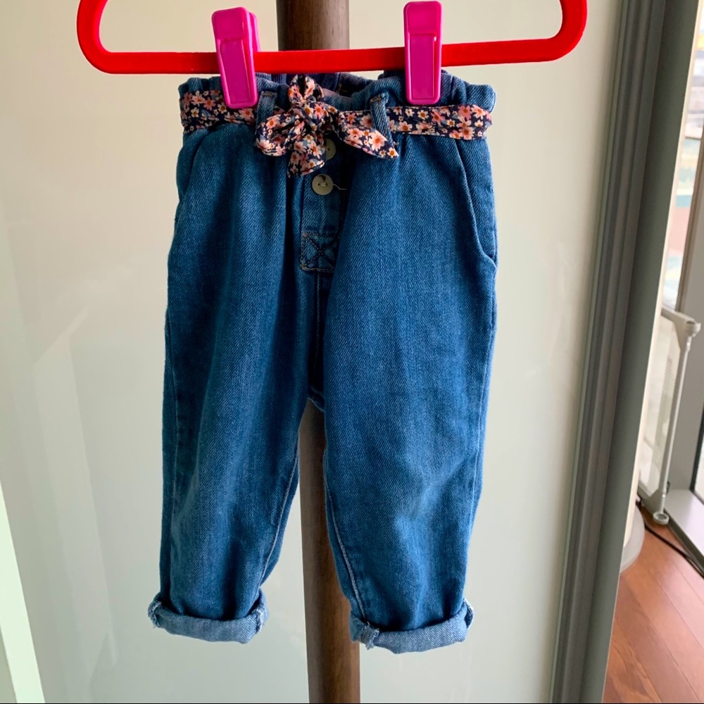 Printed Sash Jeans